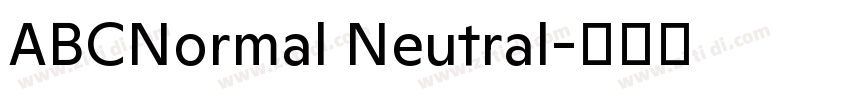 ABCNormal Neutral字体转换